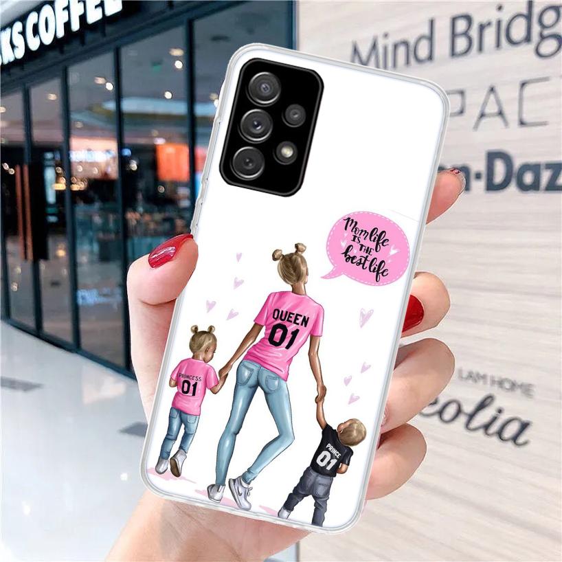 Baby Mom Girls For Samsung Galaxy A15 A14 A13 A12 A55 A54 A53 A52 Phone Case A32 A35 A34 A33 A25 A24 A23 A22 A04S A03S A02S Gala