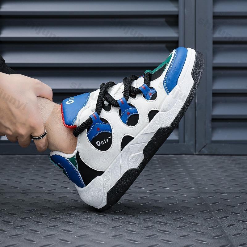 Fashion Men's Sneakers 2025 Spring Autumn New Fashion Outdoor Non Slip Running Shoes Comfortable Cross Tied Height Increase Casual Flats