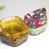 Resin Square Crystal Filling Dismagnetization Bowl For Home Decor Gift For Couples And Friends