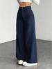 Women High Waist Corduroy Wide Leg Pants Solid Color Loose Fit Casual Long Trousers For Autumn