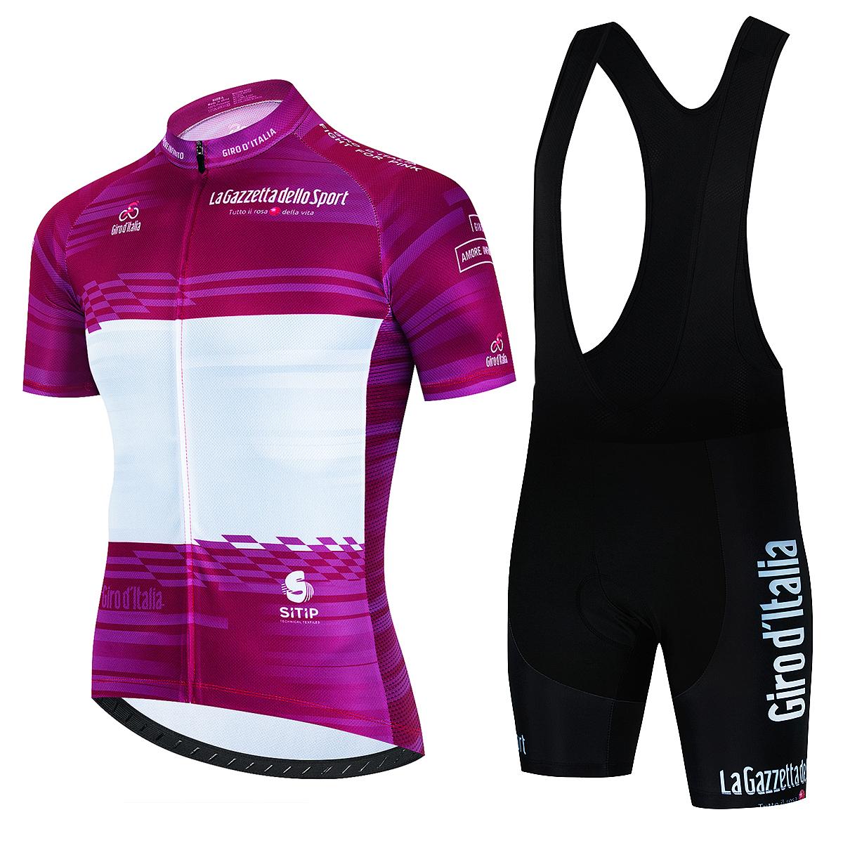 

Tour De Italia Giro Cycling Jersey Bib Short Set 2025 Mens Mountain Bicycle Clothing Short Sleeve Suit Sports MTB Bike Training 3XL