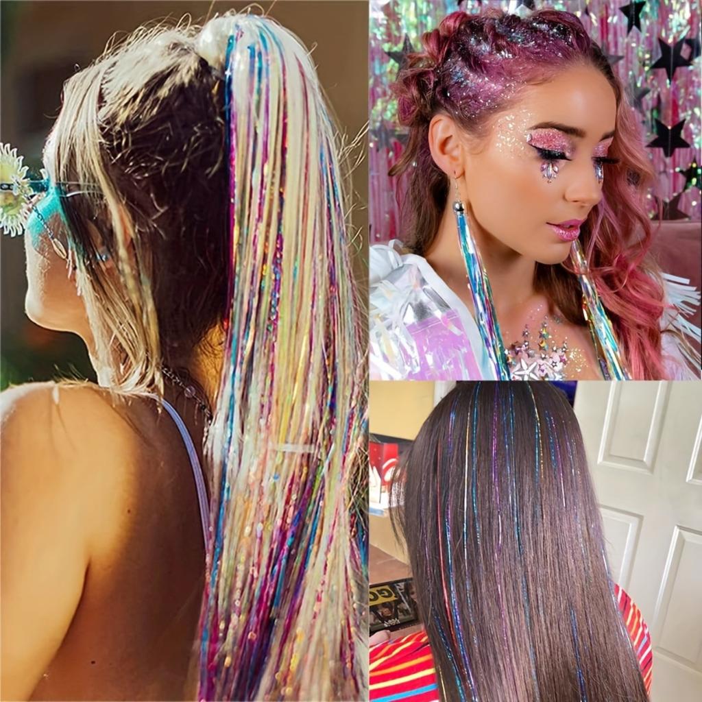 Sparkling Headband Heat-resistant Multi-color 48 Inch Sparkling Fairy Hair Accessory, Perfect for Christmas, New Year, Halloween