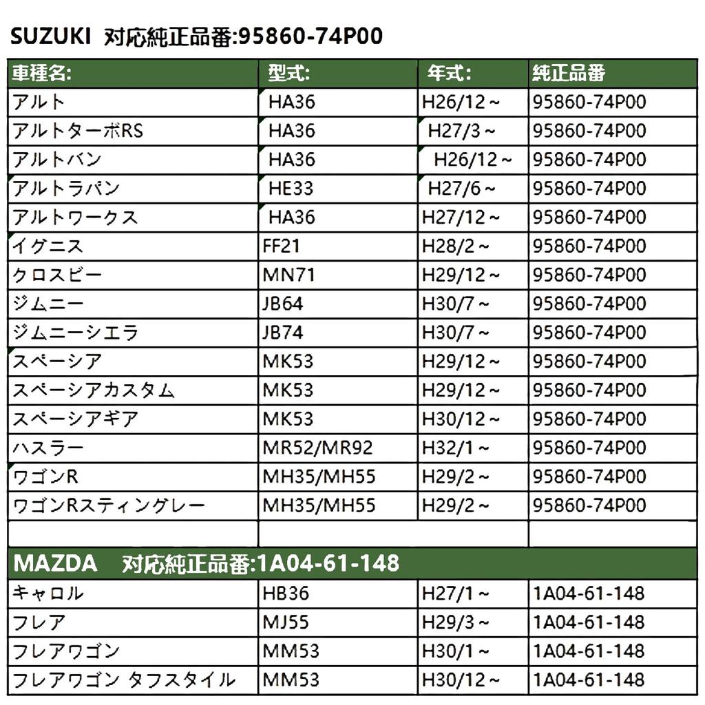 Air conditioning filter for Suzuki Jimny Clean Air replacement filter for Mazda vehicles Spacia Hustler High dust Compatible part number Special