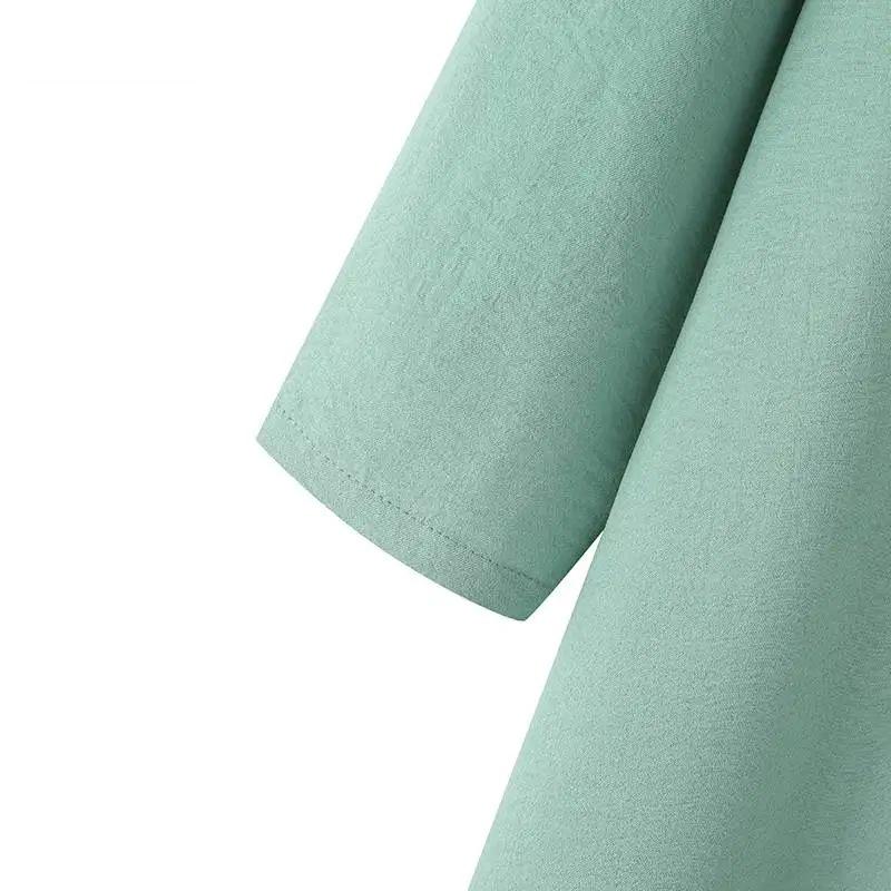 Elegant Ice Silk Crinkle Long Sleeve High-Slit Dress for Muslim Women