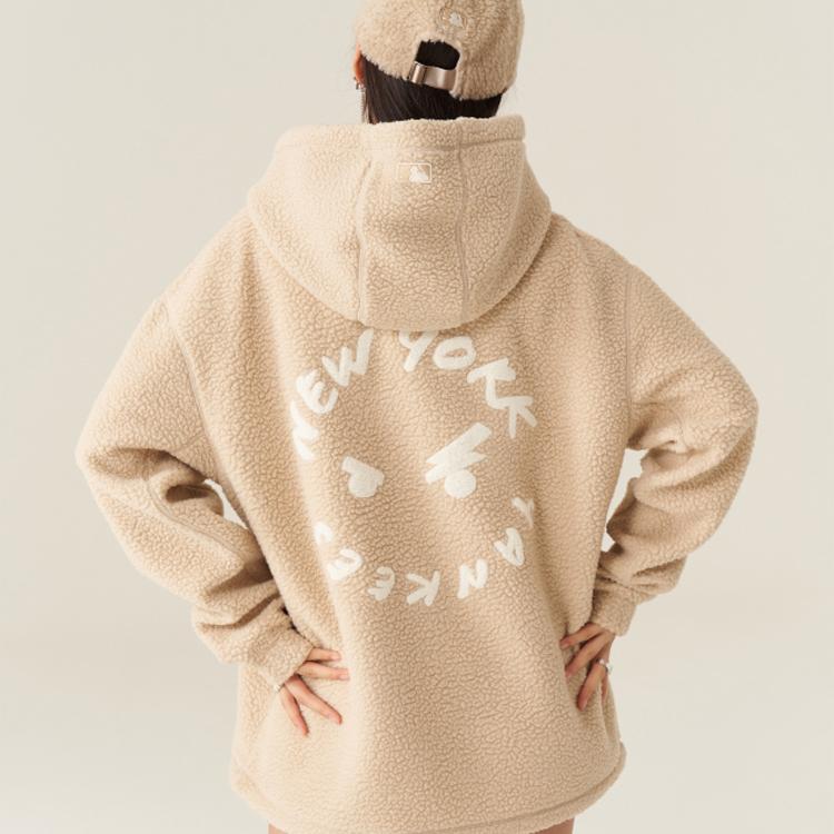 New MLB Sweatshirt Unisex Desert Yellow 3AHDE5216-50SAS