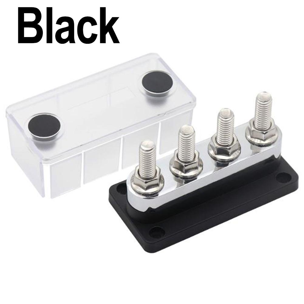 Robust Power Distribution BusBar 600A at 48V DC with Compact Design and Four Stud Terminals for Efficient Electrical Solutions