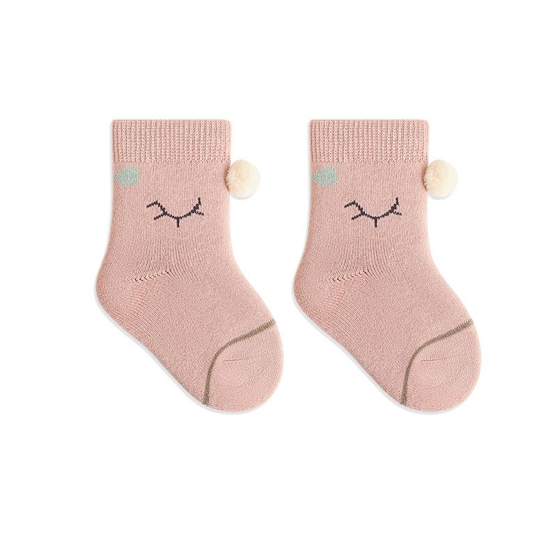 Cartoon Baby Terry Socks Cute Mid Tube Socks Children Warm Stockings 0-3year Kids Infants Spring Autumn Socks