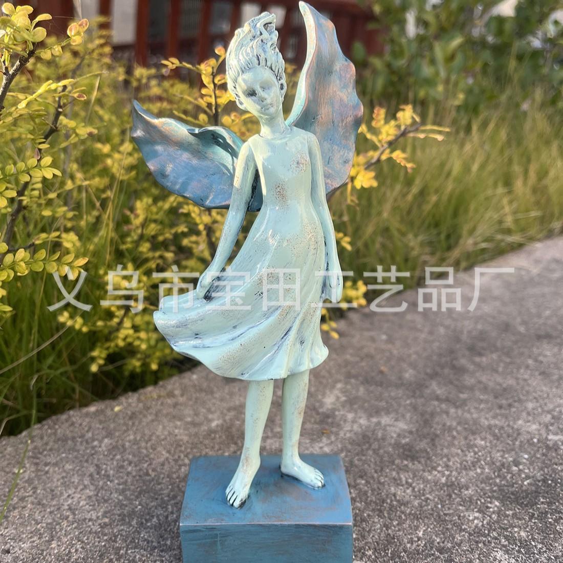 Fairy Sculpture Garden Decoration Angel Fairy Flower Fairy Garden Garden Garden Resin Crafts Sculpture Ornament