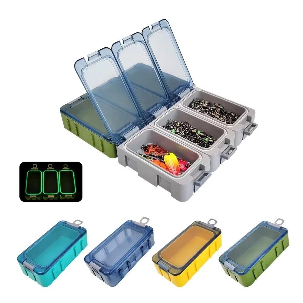 3pcs Plastic Fishing Tackle Box Mini Fishing Accessory Box Bait Storage Box Lure Fishing