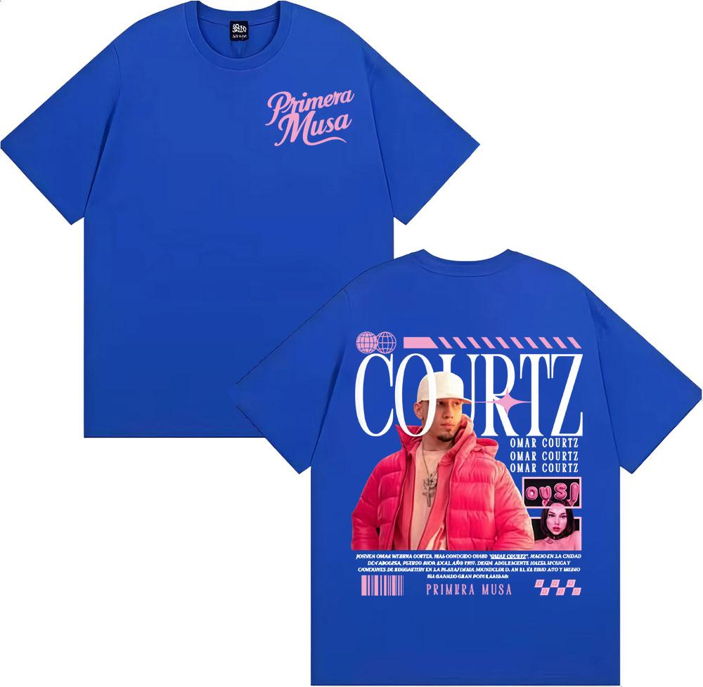 Rapper Omar Courtz Primera Musa Tour Tshirt Unisex Women Clothing Hip Hop Vintage Tee Shirt Casual High Quality Cotton Tshirt Tops