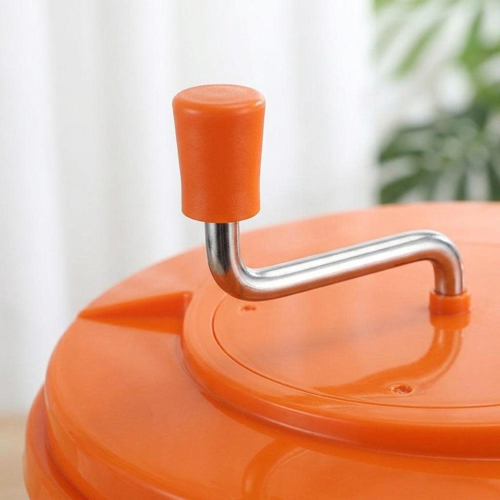 Salad Dryer Kitchen Gadgets Quick Drying Easy to Use Vegetable Fruit Orange 12L