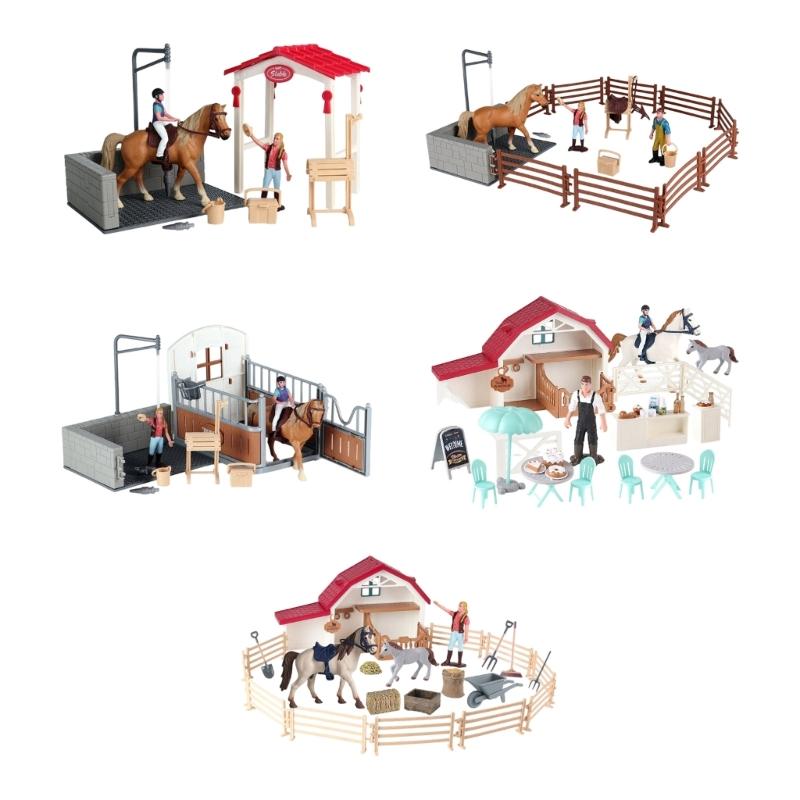 Educational Horse Grooming Playsets Feature Realistic Animal Models And Role Play Accessories For Group Activity