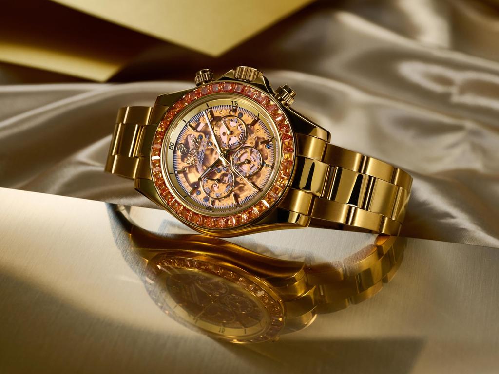 Zegarek na rękę Mechaniczny Automatyczny DD8812 Analogowy Automatyczny Szkielet Złoty Srebrny DANIEL&DOUGLAS Męski (Złoto)