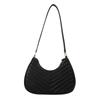 Chic Crescent Shoulder Bag For Winter 2023 Trendy Street Style Pu Leather Handbag