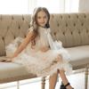 European American Children's Puffy Mesh Flower Girl Dress for Weddings and Birthdays