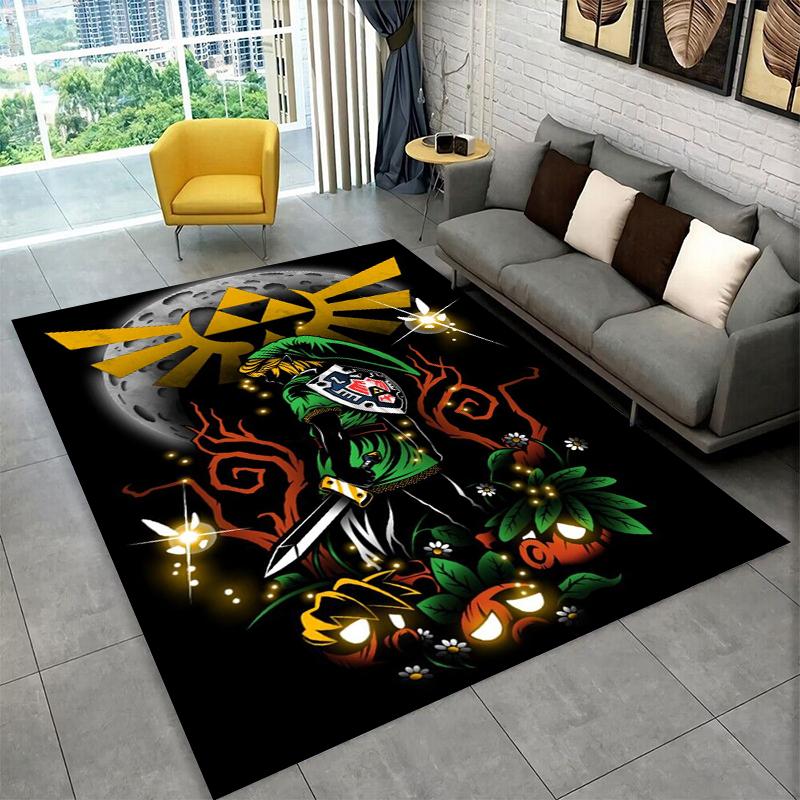 

Классическая игра Z-Zelda Мультяшный Линк Ковер Коврик для Игровой Комнаты Спальни Гостиной Дивана Домашнего Декора, Ковер для Детской Зоны Нескользящий Коврик для Пола 40x60cm