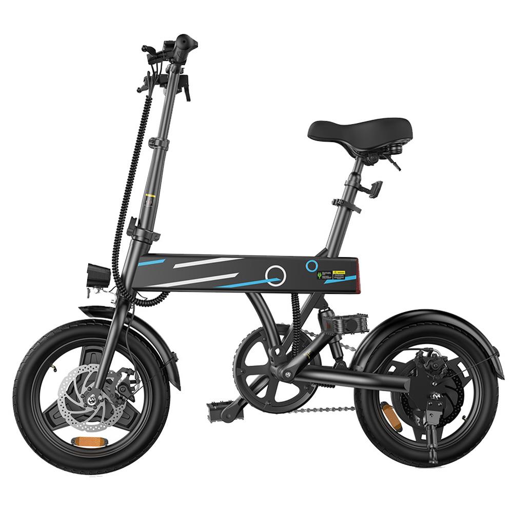 EB1 Klappbares Elektrofahrrad, 250W Motor, 36V 7.8Ah Akku, 14-Zoll Reifen, 25km/h Höchstgeschwindigkeit, 40km Reichweite, Scheibenbremse vorne & hinten, LCD-Display - Schwarz