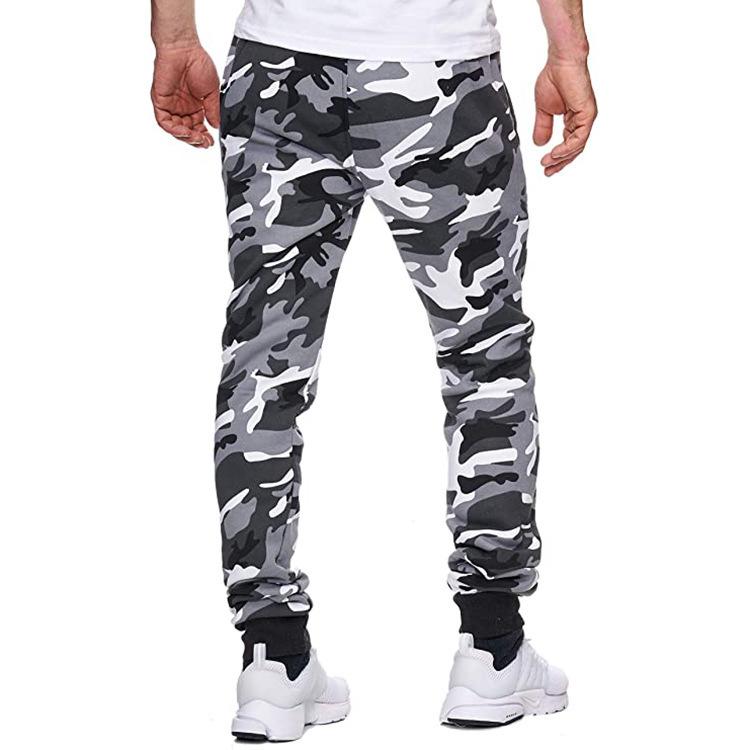 Men's Camouflage Trousers Printed Medium Stretch Athletic Casual Trousers Men's Slim Trousers Men's