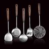 Kangbache Walnut Wood Handle 304 Stainless Steel 5-Piece Kitchen Utensil Set