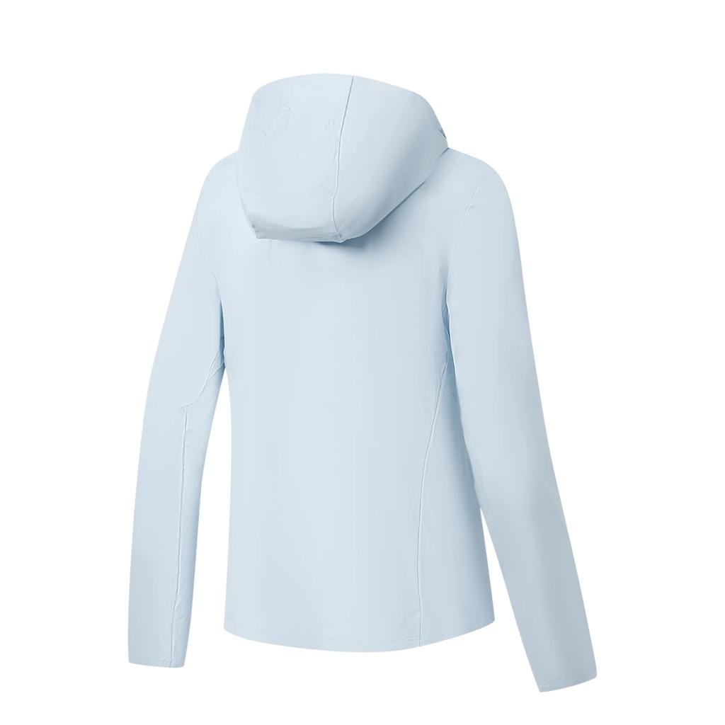 Li-Ning Solid Color Zipper Hooded Casual Fitness Top Women tops AFDW866-4