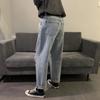 Trendy herenjeans met grote gaten, loszittende bedelaarsbroek met rechte pijpen en wijde pijpen, casual cropped broek, heren