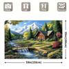 1Pc Elegant Forest Scenery Tapestry - Durable Polyester, Multiple Sizes (39X59In To 70.8X90.5In) - Ideal For Christmas Decor And