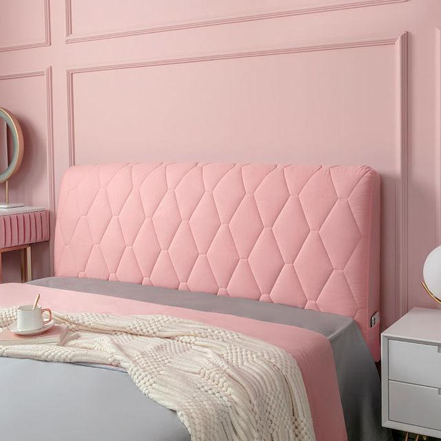Headboard Cover Soft -Packed Velvet Thickened Full -Wrapped Quilted Anti -Collision Universal Dust -Proof Bedside Protective Cover