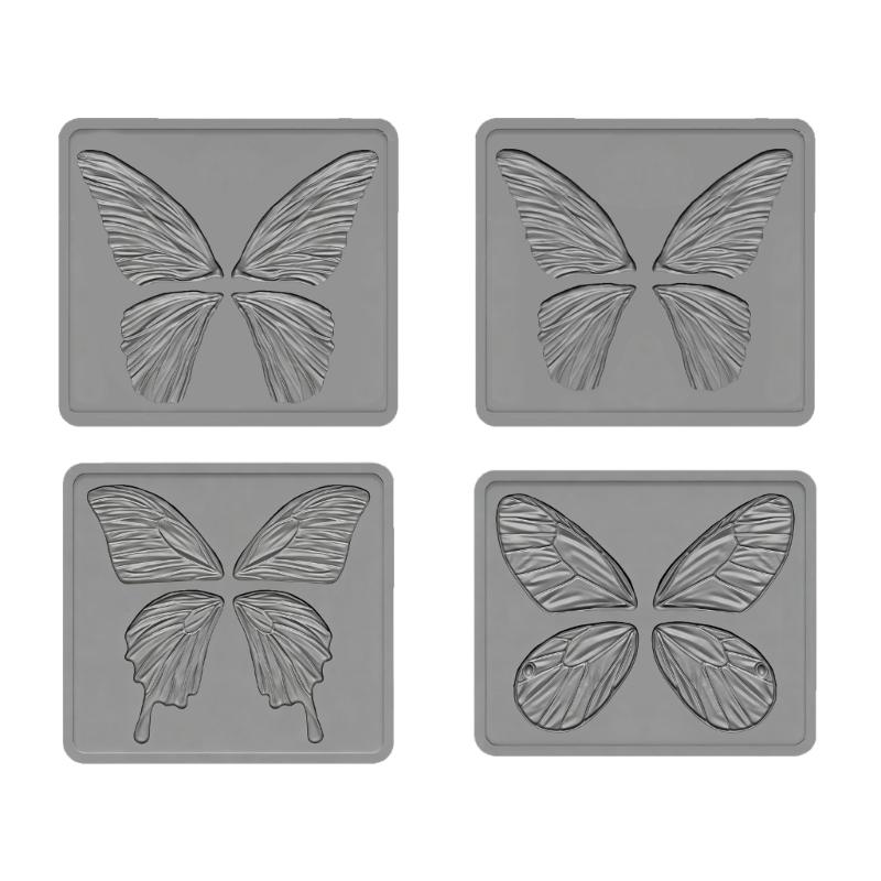 Reusable Flexible Silicone Butterfly Mold Detailed Silicone Texture Design for Resin Art Projects and Handmade Gifts