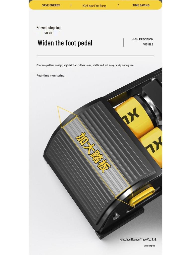 Fußbetriebene Hochdruck-Reifenluftpumpe für Kleinwagen