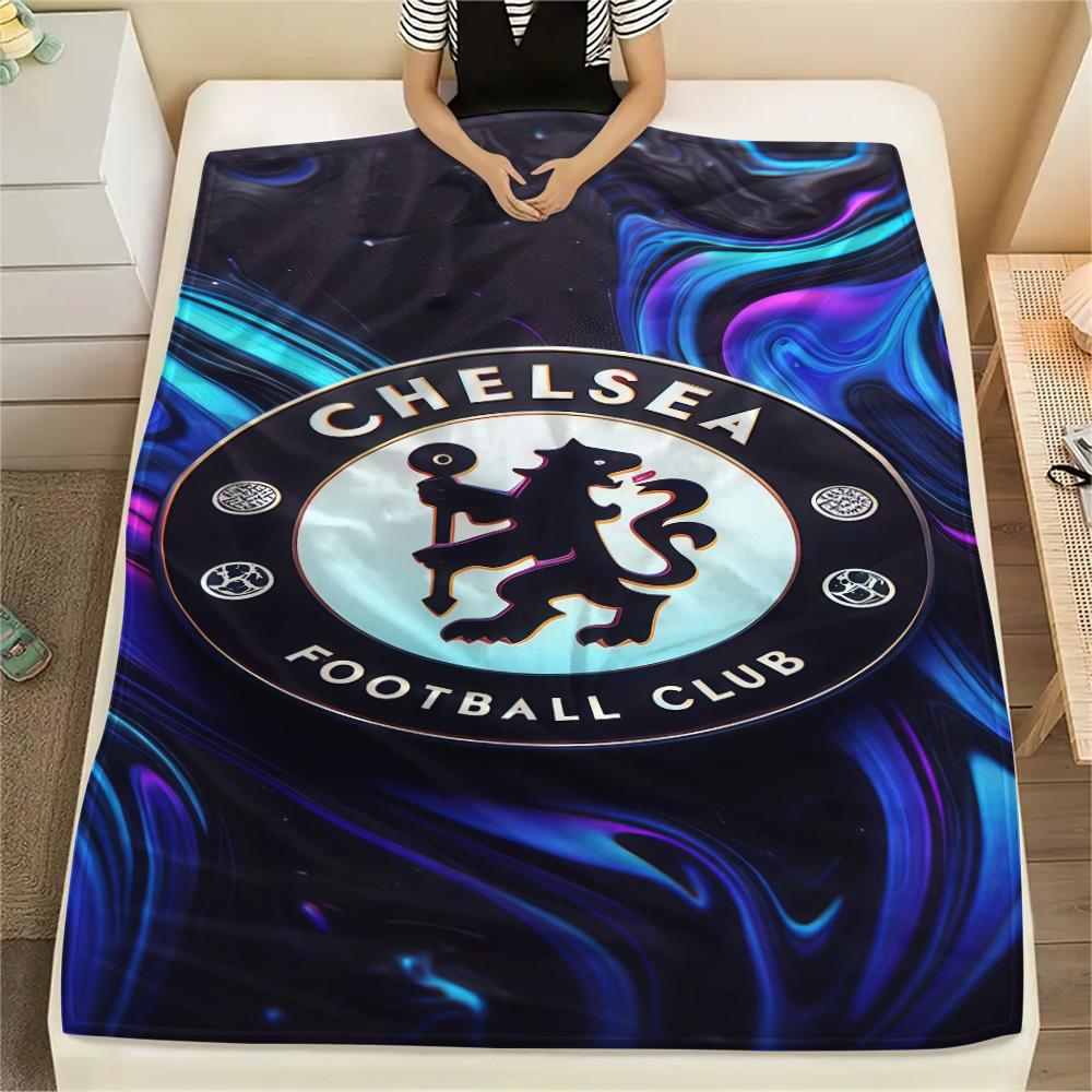 Chelsea FC logo Print FlAannel Blanket, High quality Comfortable for All Seasons, Home Decor, Warmth and Comfort