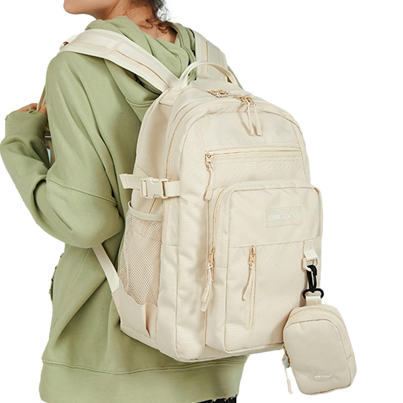

Large Many Mother Water PC Business 7 BA9601 [Manatsulife] Rucksack, Capacity, Unisex, Pockets, Bag, Repellent, Travel, Commuting, 2-Way, Storage, бежевий