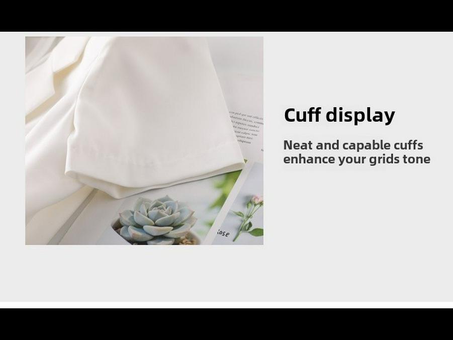 Dámský letní bílý oblek - profesionální formální oblečení pro recepci kosmetického salonu