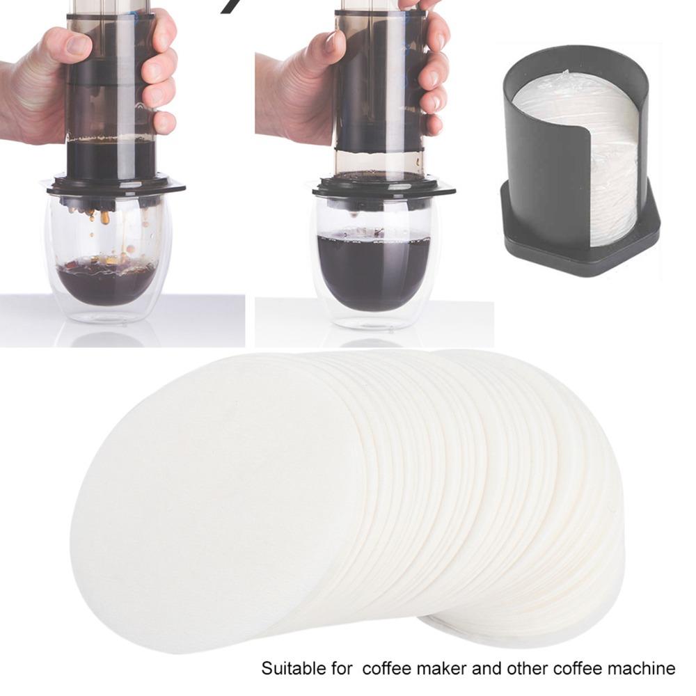 300pcs Set 2.3in Size Coffee Filter Paper Unbleached Round Shape Coffee Maker Filters Paper Replacement Coffee Filters
