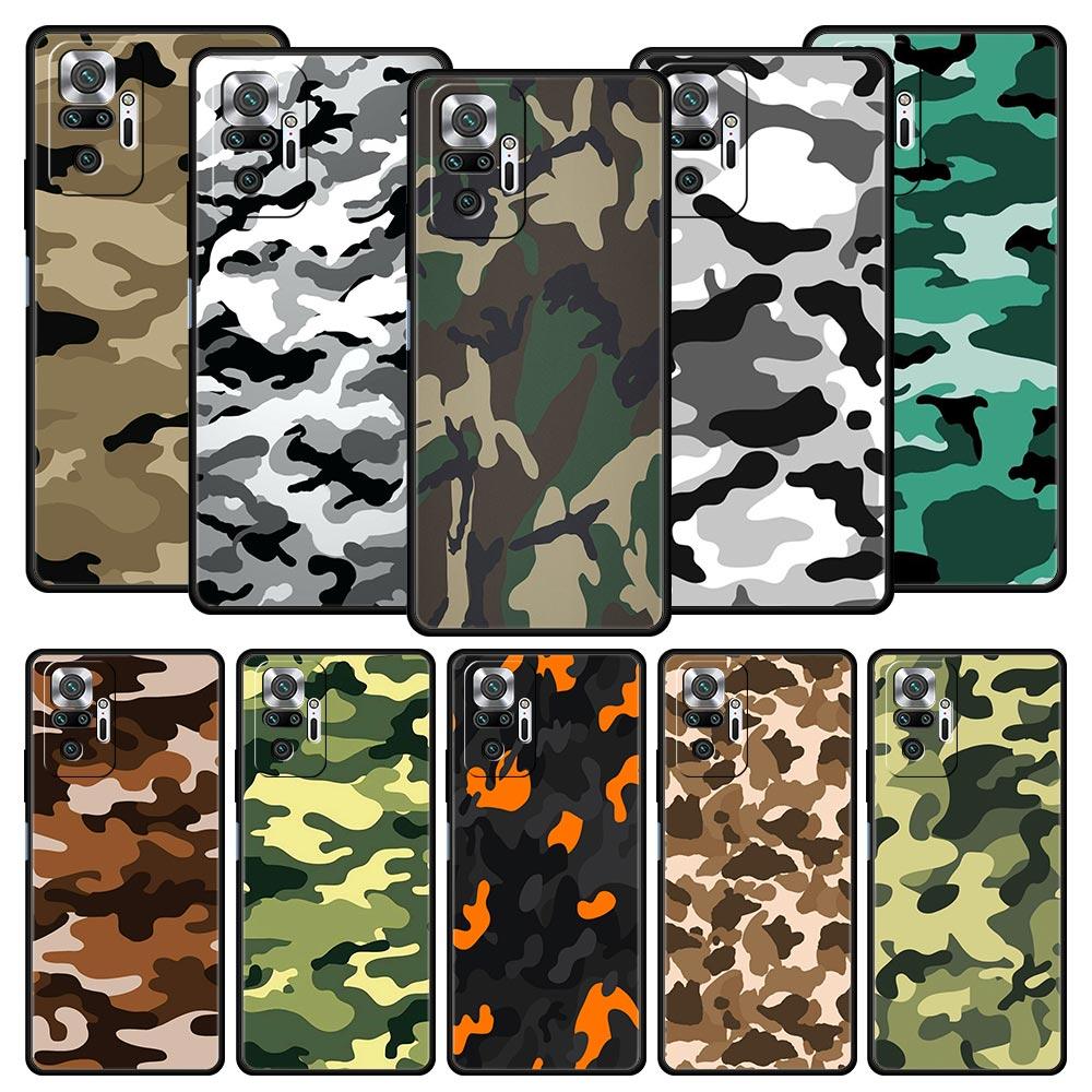 Camouflage Camo Military Army Phone Case For Xiaomi Redmi Note 13 12 5G 11 10 Pro Plus 4G 9S 9 8 7 9T 13C 10C 9C 9A Soft Cover