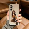 Famous actress-Actress J-Jenna-Ortega Black Soft Silicone Phone Case for Samsung Ultra S25, S24, S21, S22, S23, S30, Plus, Lite