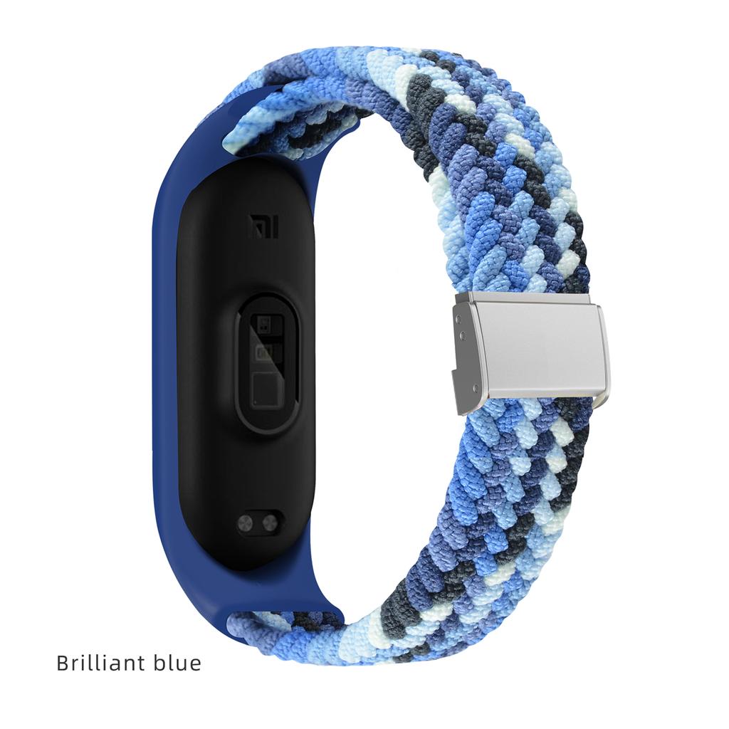 Bracelet for Mi band 10 8 7 6 Strap Elastic adjustable Nylon Braided Miband4 miband 5 correa Wristband for xiaomi Mi band 3 7 9