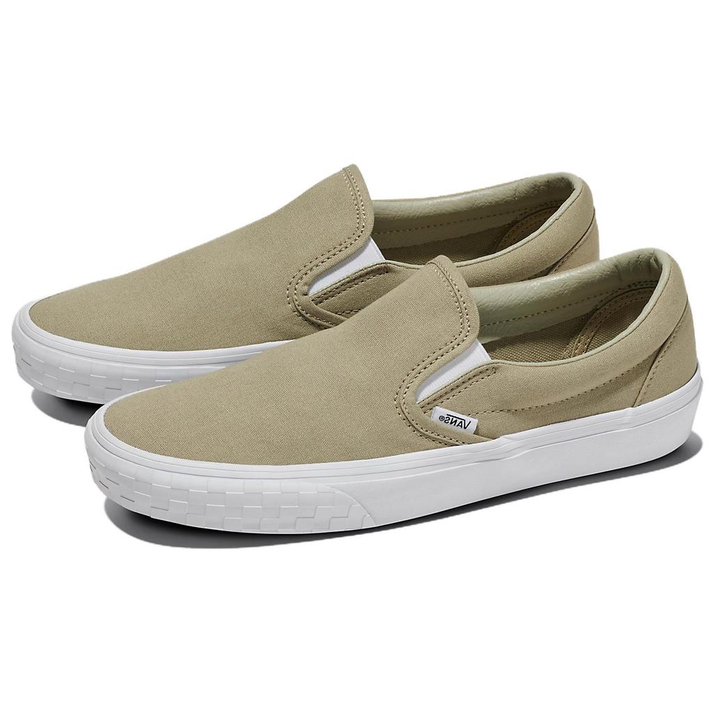 Vans Classic Slip-On Check Bumper - Khaki Unisex Sneakers Green VN0A2Z41KHK