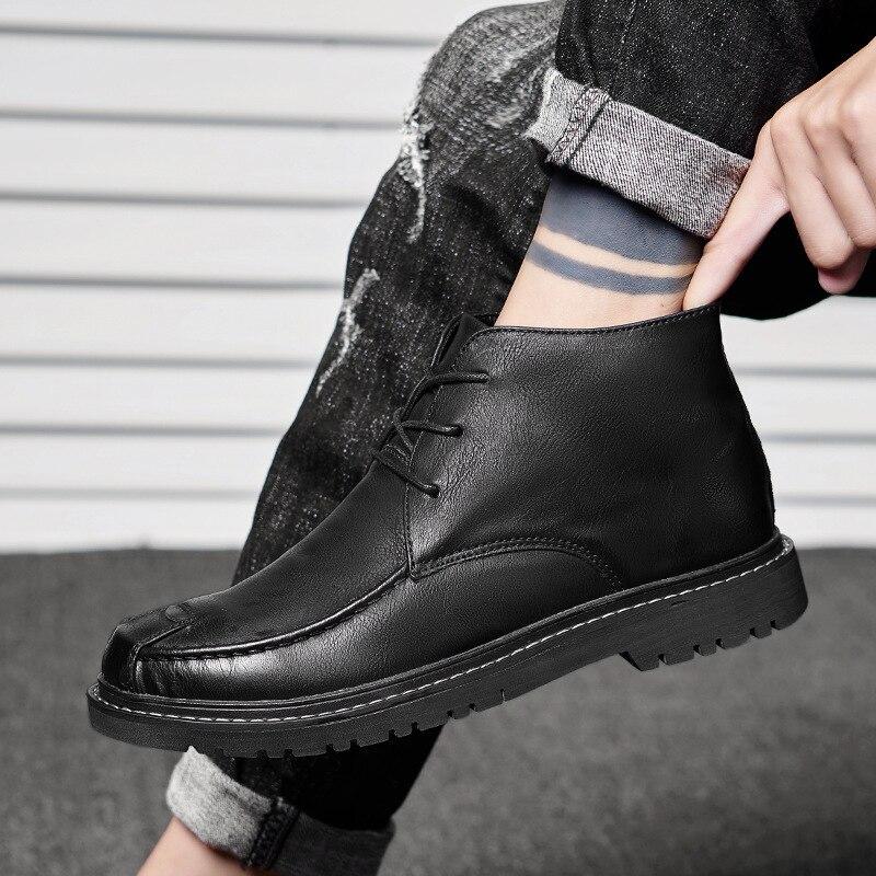 Gran tamaño High-Top Hombres Casual Leather Shoes Marca Mens Fashion Shoes  Men Casual Shoes Designer Men Flats Male Leather Shoes comprar a buen  precio — entrega gratuita, reseñas reales con fotos —