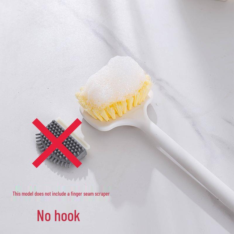 Long Handle Foot Brush with Soft Bristles & Pumice Stone for Pregnant Women and Elderly