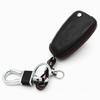 4D Leather Key Case for Ford Models: Kuga, Ecosport, Focus, Escort, Mondeo, Tourneo, Transit