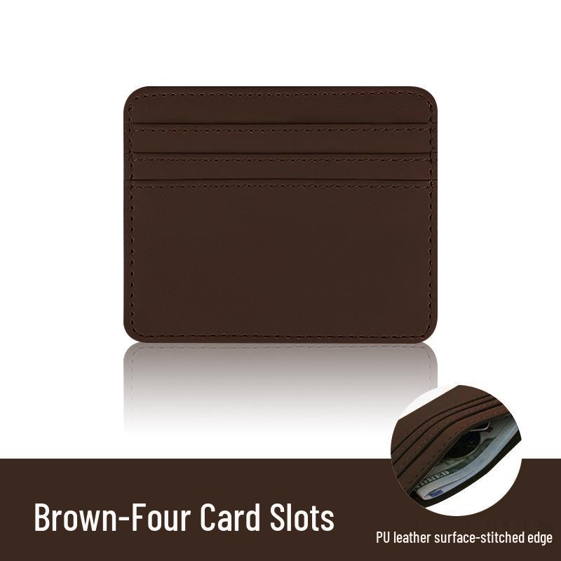 

Cross-Border Spot PU Leather Multi-Color Stitch Large Capacity Unisex Card Holder