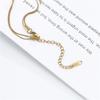 Double-layer Square Snake Bone Necklace, Women's Ins Cold Wind Stacked Collarbone Chain, Versatile High-end Accessories