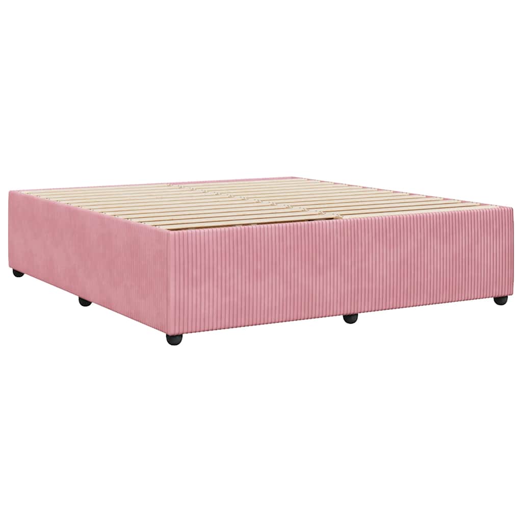 Pink Bed Frame 180 x 200 cm Velvet