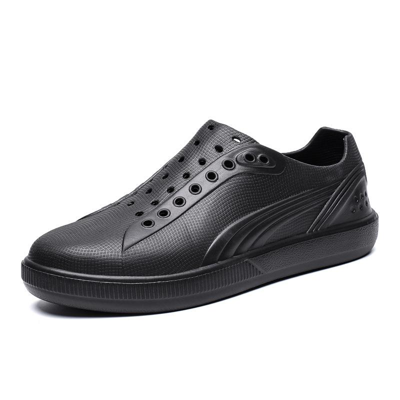 Non-Slip Men'S Hole Shoes Sandals Men'S Outer Wear Bag Heel Breathable Soft Sole Internet Celebrity Hollow Personality Street