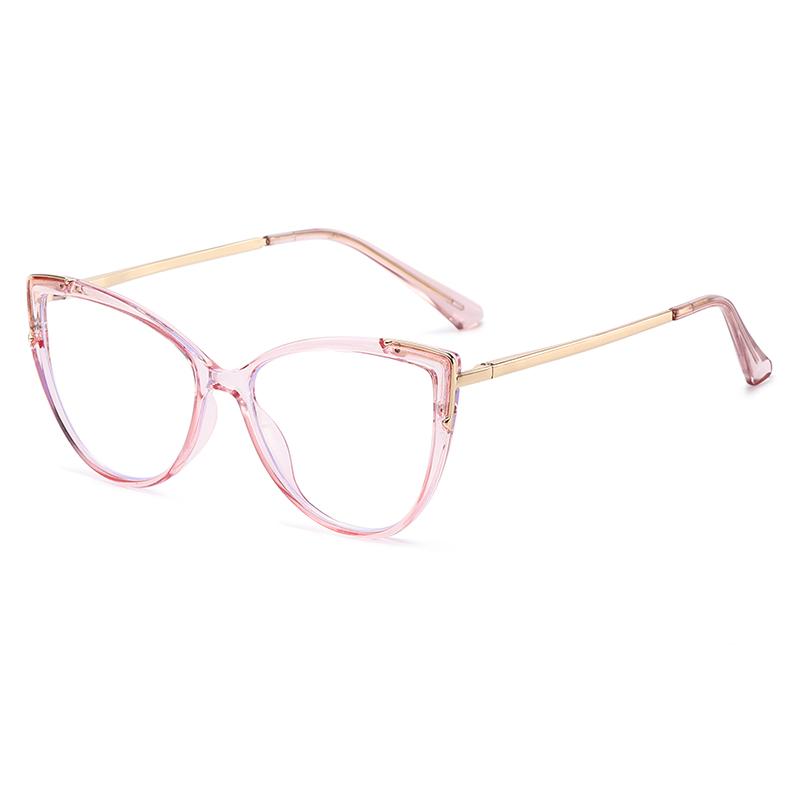 Personality Cat Eye Anti-Blue Light Spring Hinged Glasses Cross-Border Men Women Glasses Shopping Leisure Advanced Frames