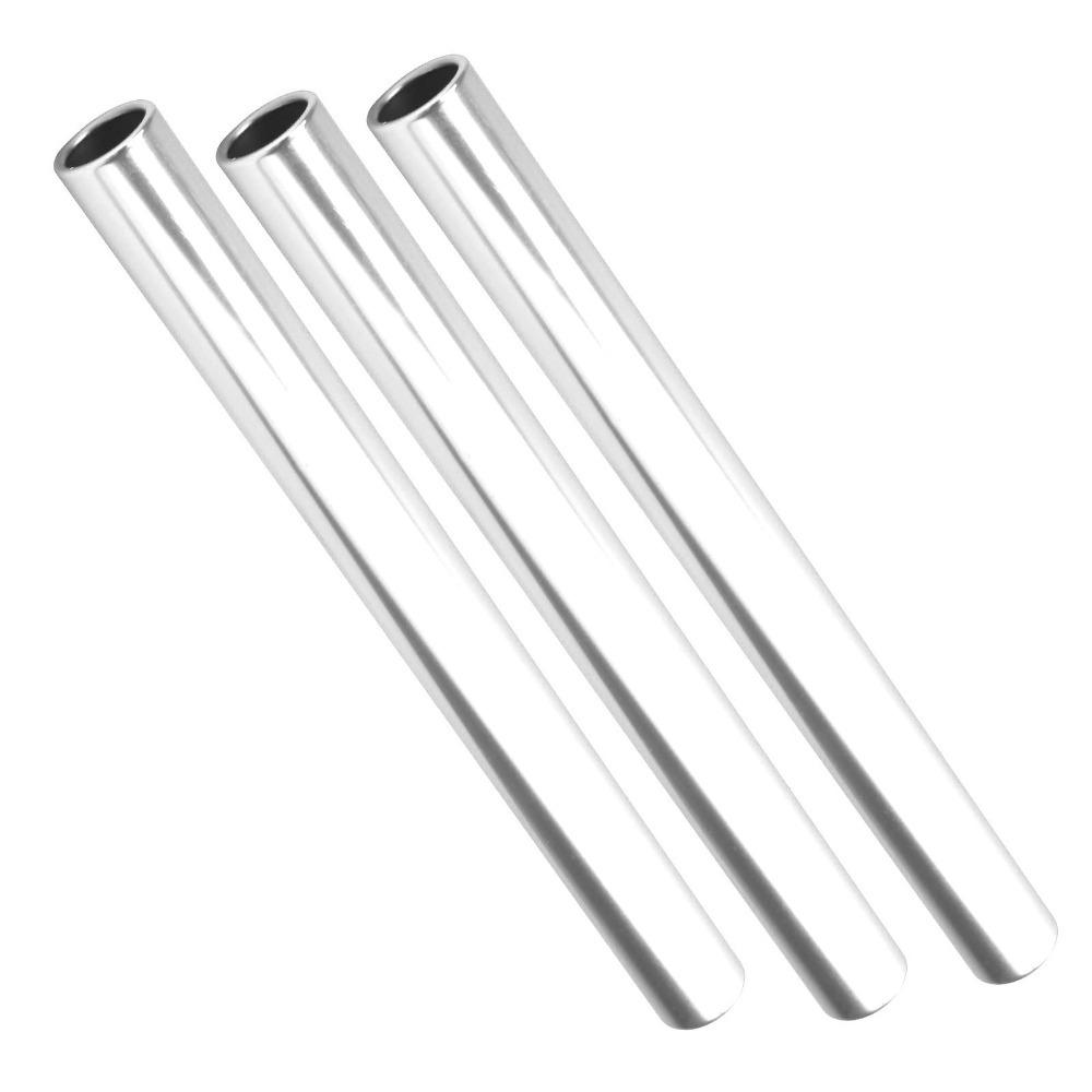 3PCS Hollow Tube Track Baton Aluminum Alloy Relay Stick Reusable Relay Baton Relay Race