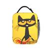 Pete the Cat  Insulated Lunch Bags Thermal Bag Reusable,Lunch Container Cool Cat Leakproof Lunch Box Tote Men Women Work  Travel