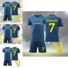 2023-24 Saudi League Victory Away Jersey Ronaldo 7 Short Sleeve Football Kit For Kids