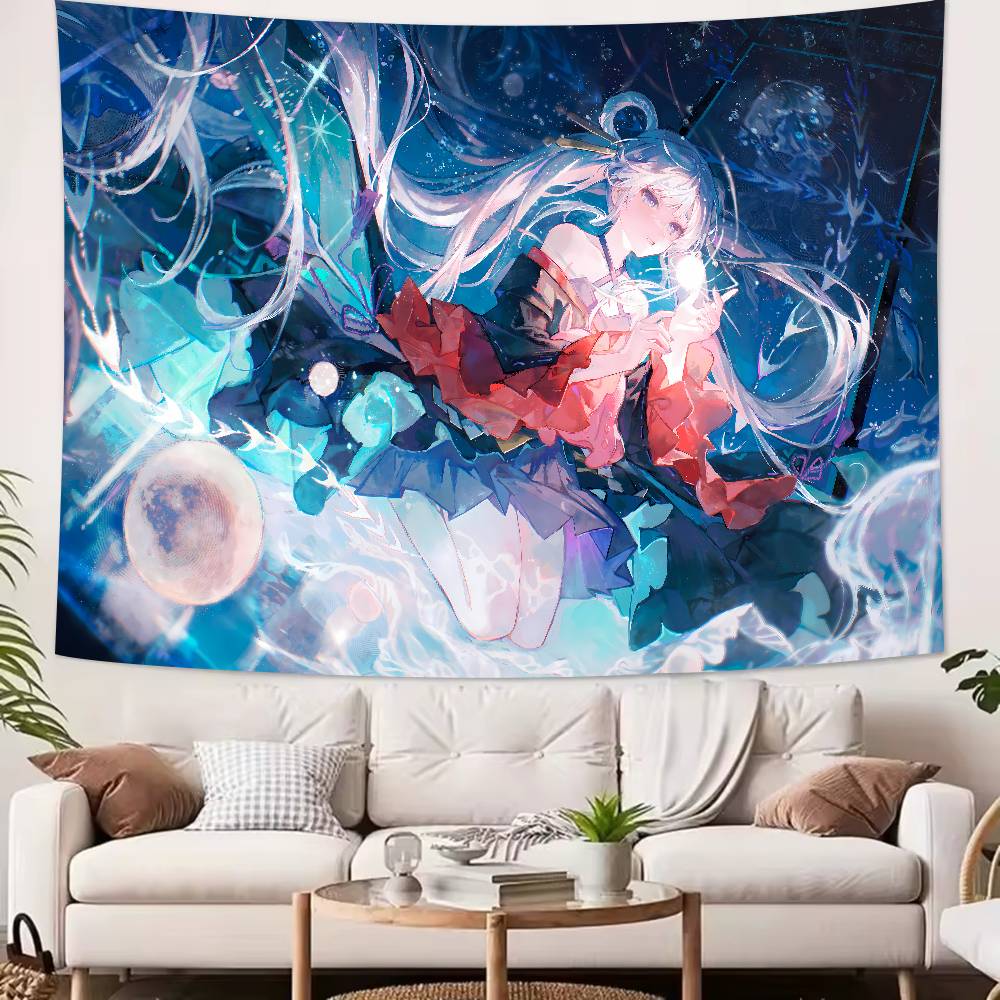 New Cosmic Princess Kaguya Tapestry Decoration Bedroom Dormitory Background Cloth Holiday Home Party Living Room Club Tapestry