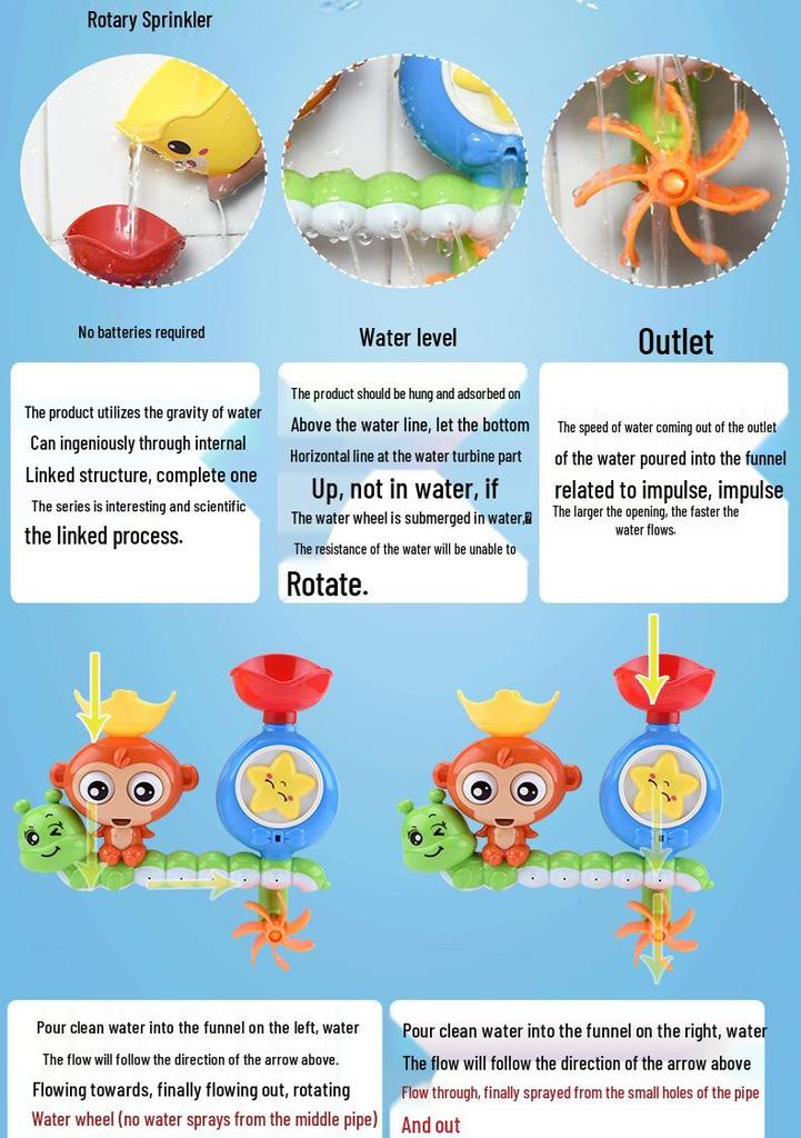 Baby Bath Toys: Cute Duck Water Spinner & Sprinkler for Infants and Children